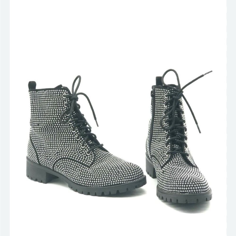 B.P black studded boots, size 7